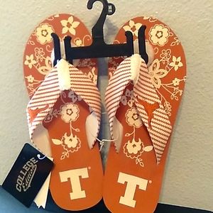 NWT College Edition longhorn flip flops